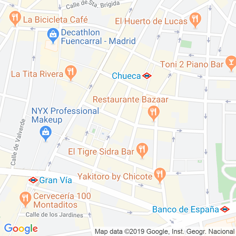 Código Postal calle San Bartolome en Madrid