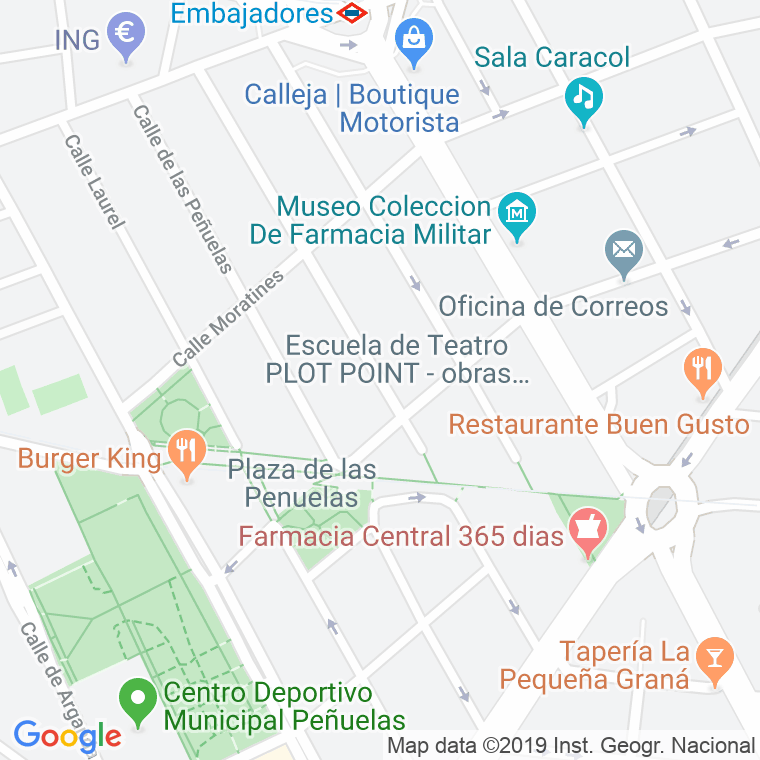 Código Postal calle Ercilla en Madrid
