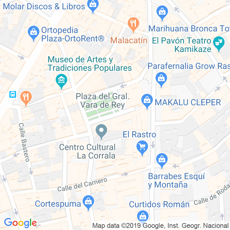 Código Postal calle General Vara Del Rey, Del, plaza en Madrid
