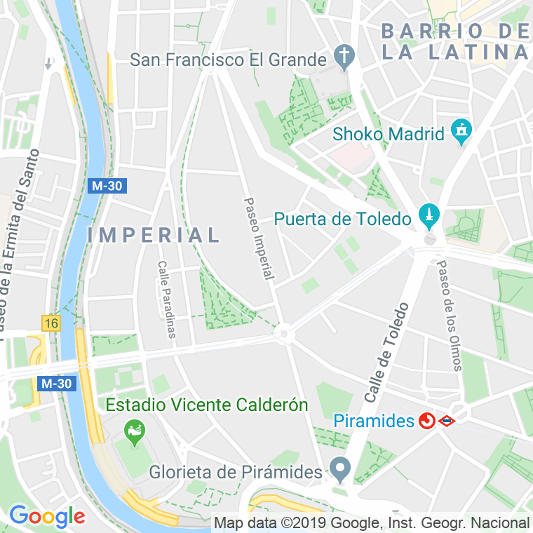 Código Postal calle Imperial, paseo (Impares Del 1 Al Final)  (Pares Del 2 Al Final) en Madrid