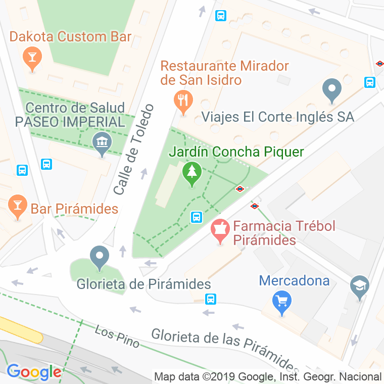 Código Postal calle Jardines De Doña Concha Piquer en Madrid