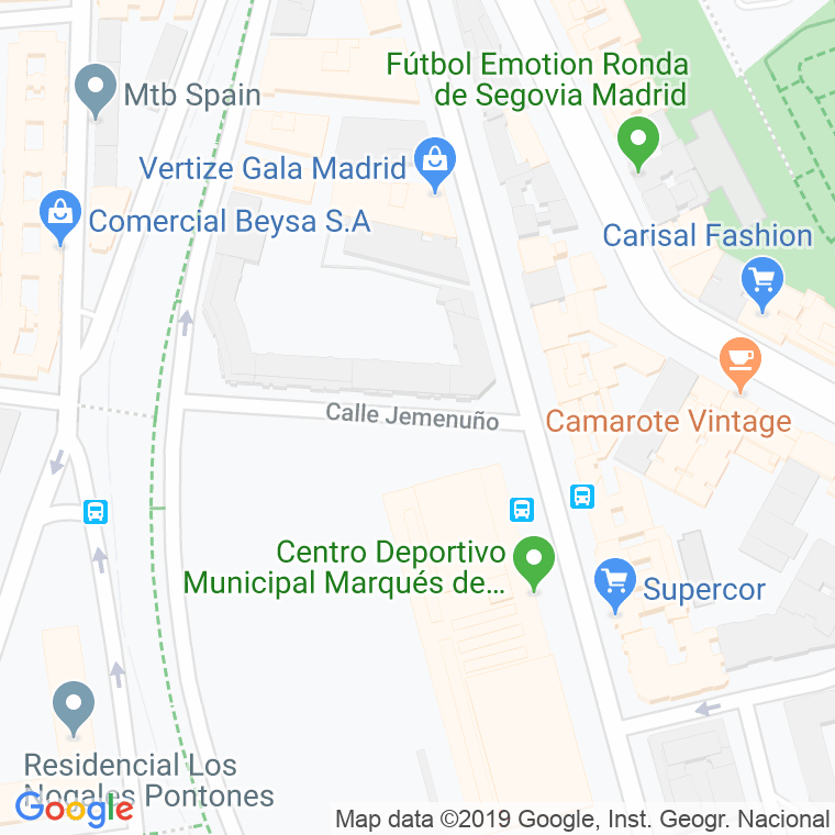 Código Postal calle Jemenuño en Madrid