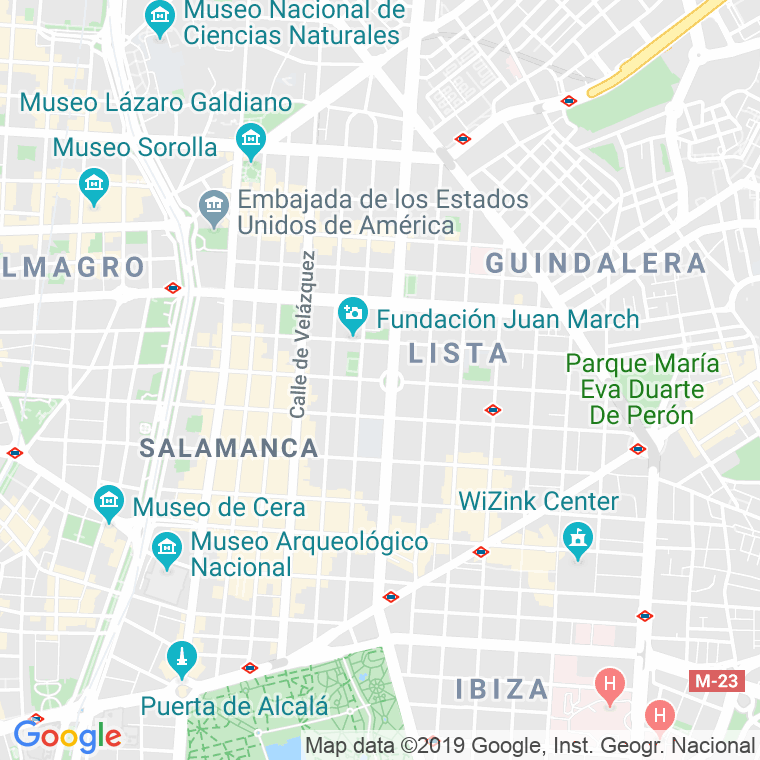 Código Postal calle Jose Ortega Y Gasset en Madrid