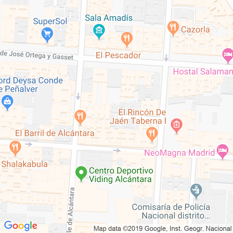 Código Postal calle Montesa, pasaje en Madrid