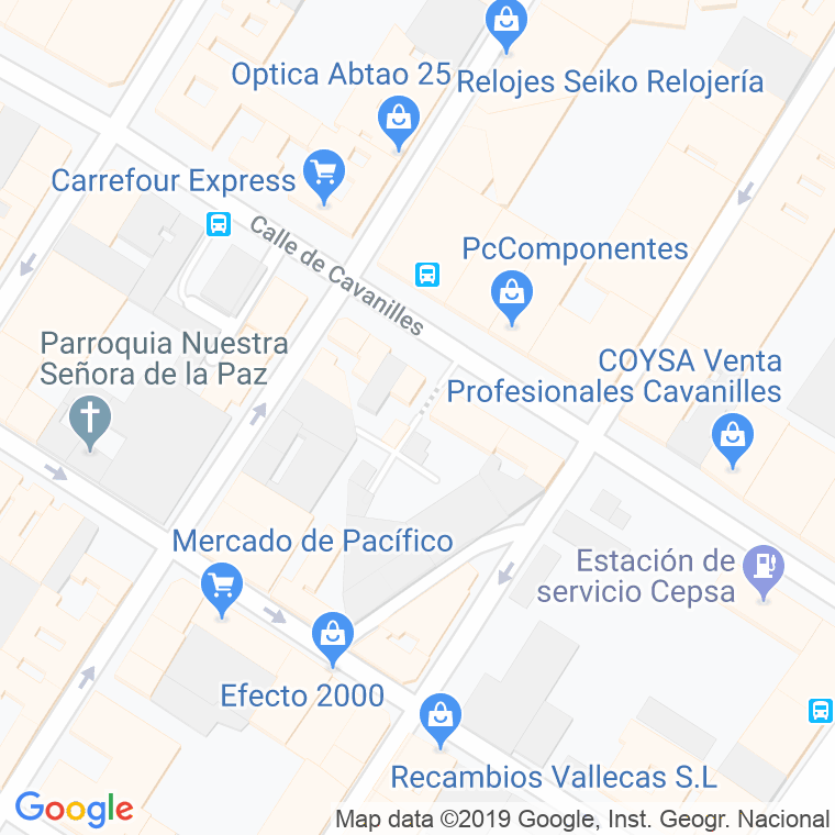 Código Postal calle Cavanilles, pasaje en Madrid