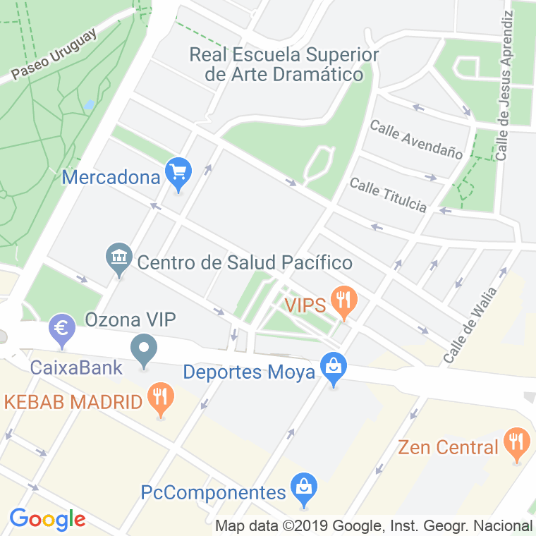 Código Postal calle Conde De Cartagena en Madrid