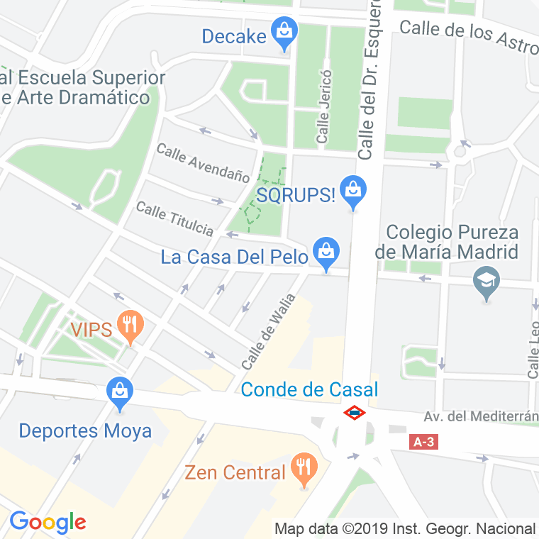 Código Postal calle Homero en Madrid