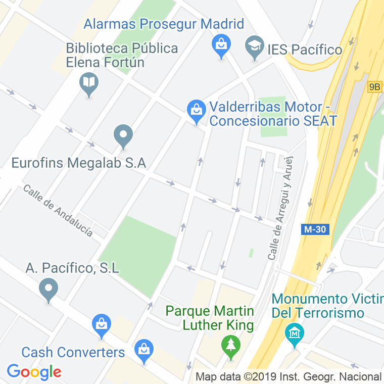 Código Postal calle Luis Mitjans en Madrid
