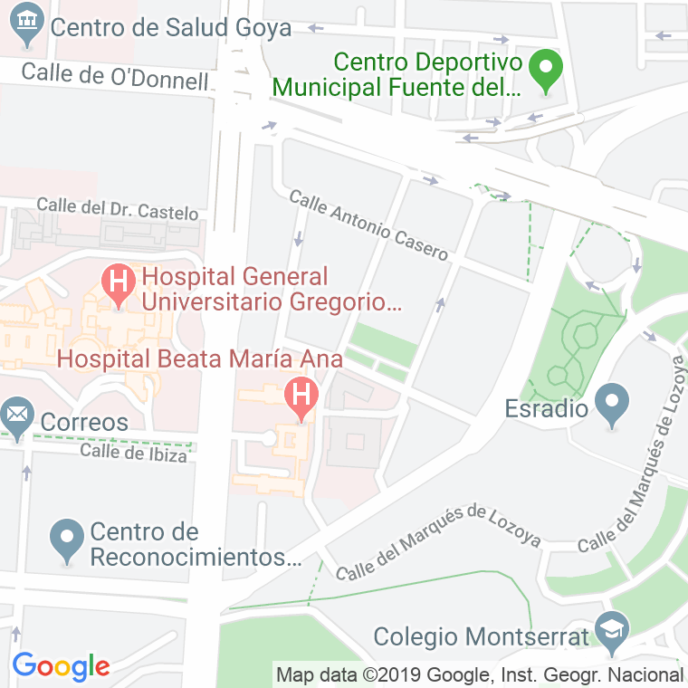 Código Postal calle Mateo Lopez en Madrid