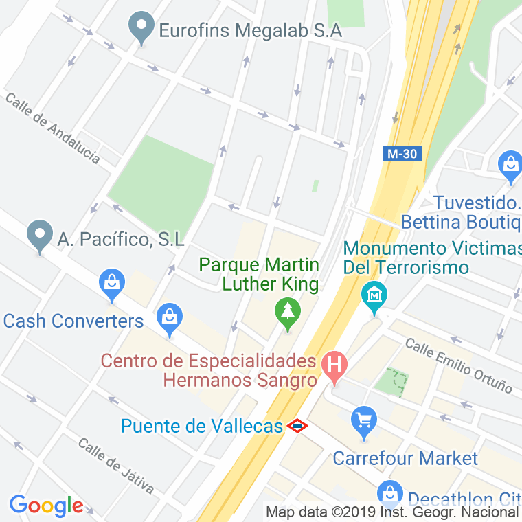 Código Postal calle Mesejo, Los en Madrid