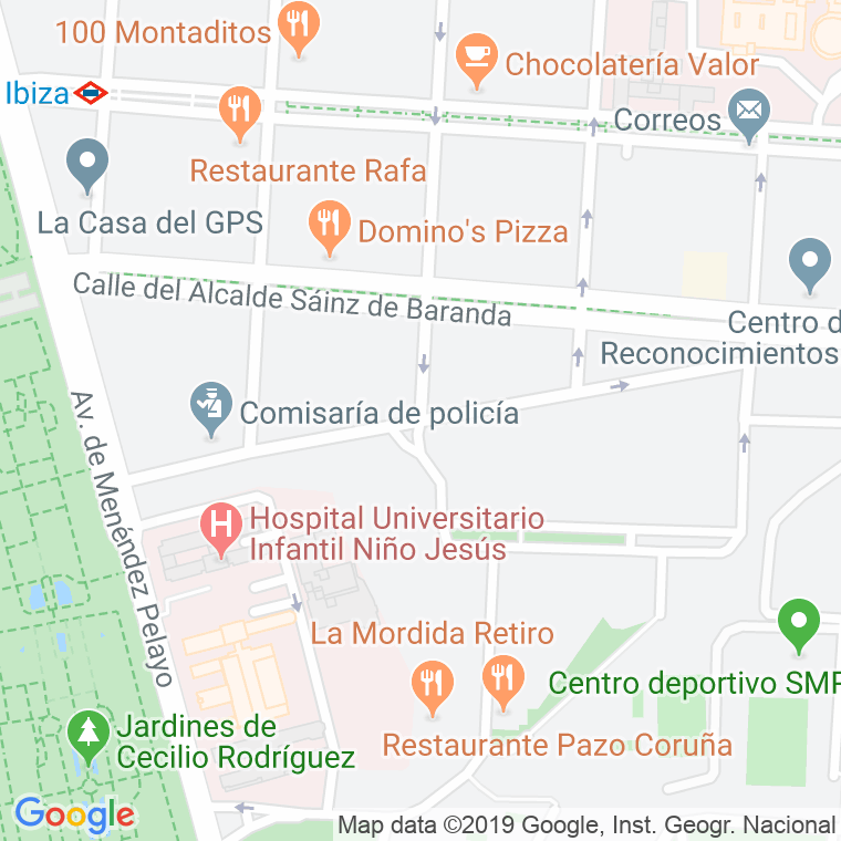 Código Postal calle Doce De Octubre en Madrid