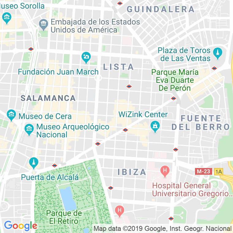 Código Postal calle Hermosilla   (Impares Del 103 Al 137)  (Pares Del 96 Al 122) en Madrid
