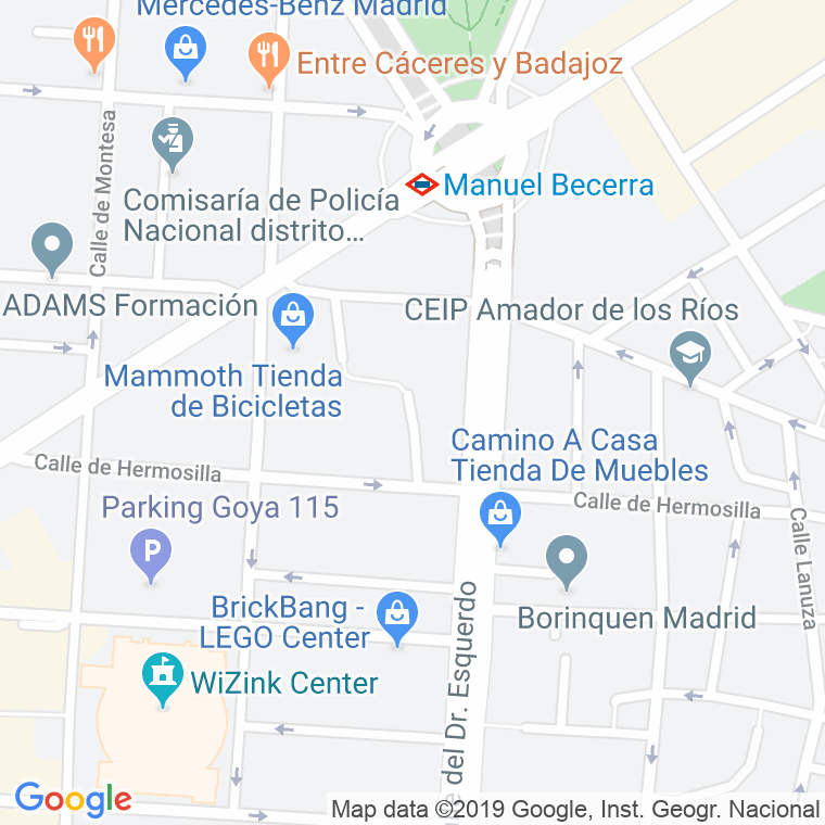 Código Postal calle Luis Villa en Madrid