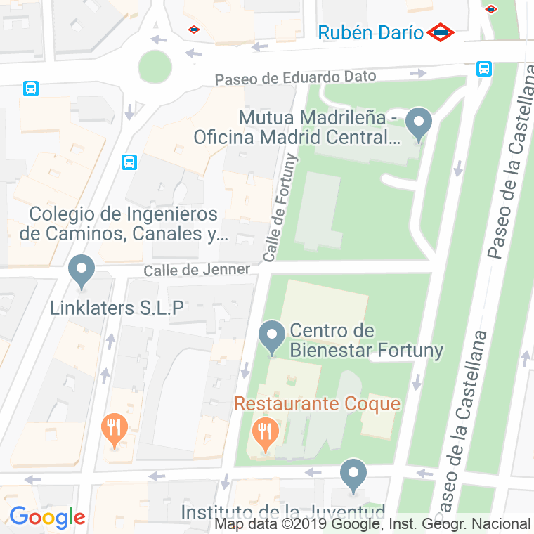 Código Postal calle Jenner en Madrid
