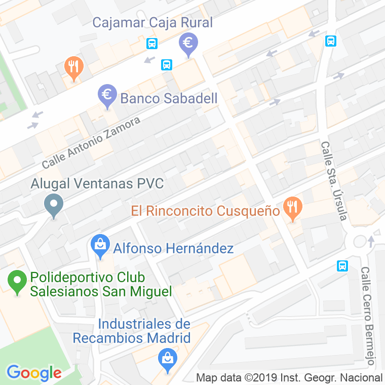Código Postal calle Barrafon en Madrid