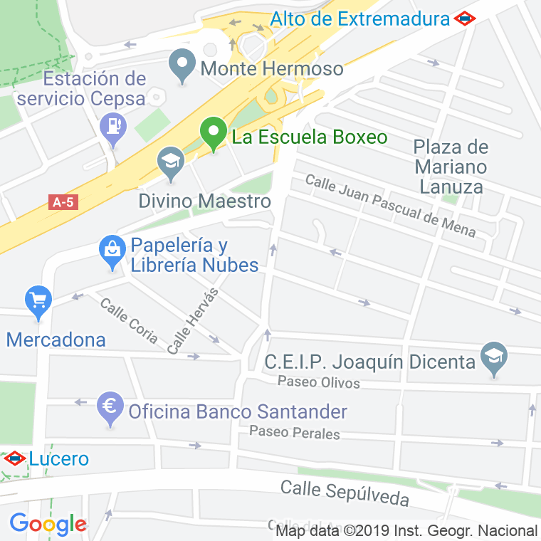Código Postal calle Barrionuevo en Madrid
