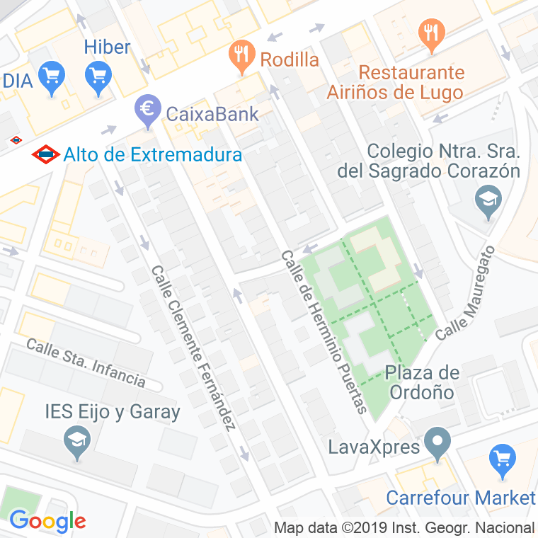 Código Postal calle Carcagente en Madrid