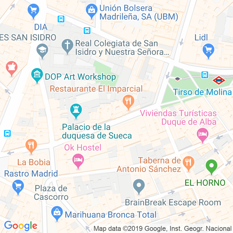 Código Postal calle Hospital en Madrid