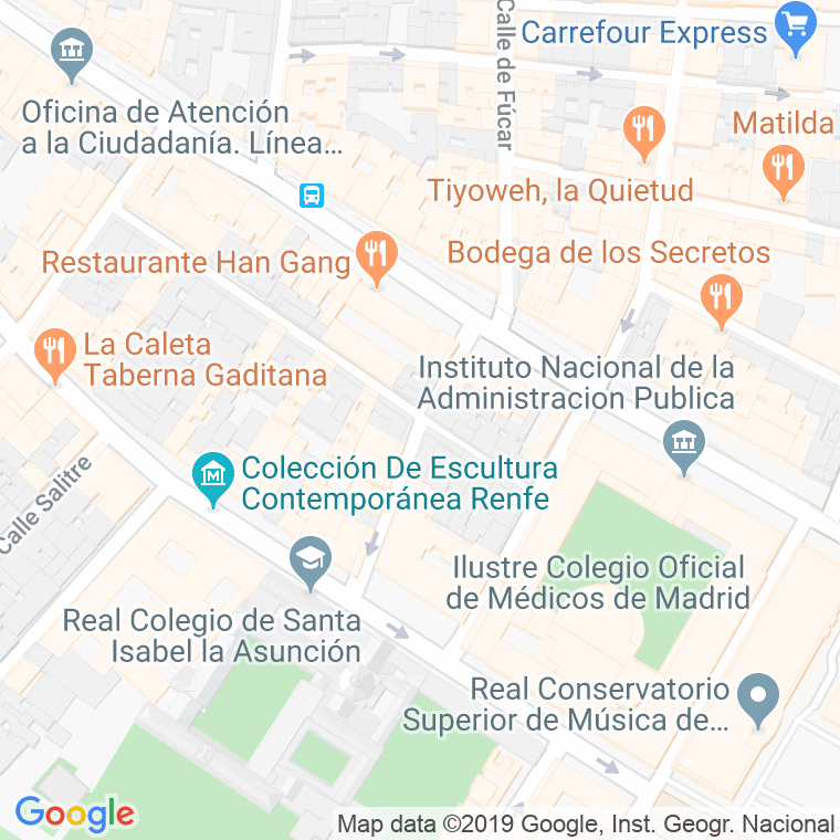 Código Postal calle Marques De Toca en Madrid