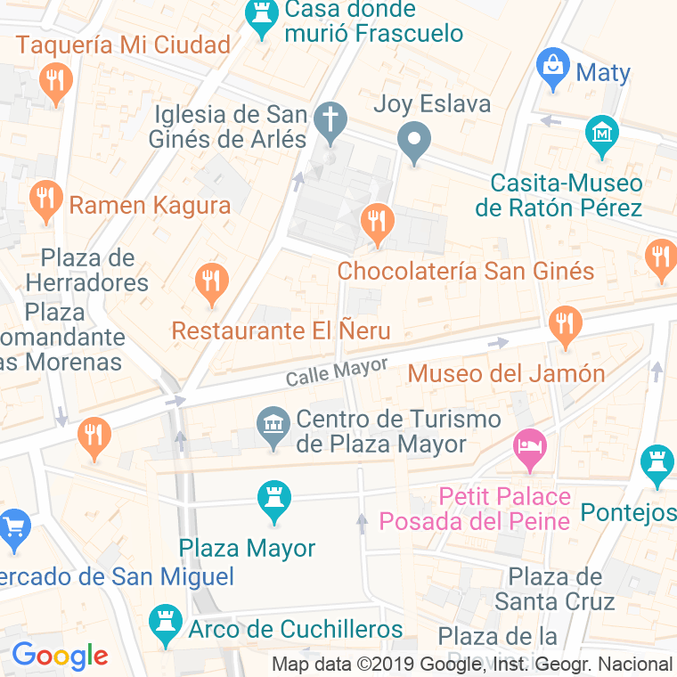 Código Postal calle Coloreros en Madrid