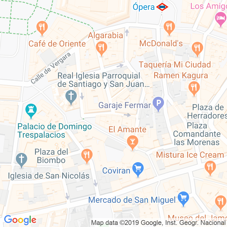 Código Postal calle Conde De Lemos en Madrid
