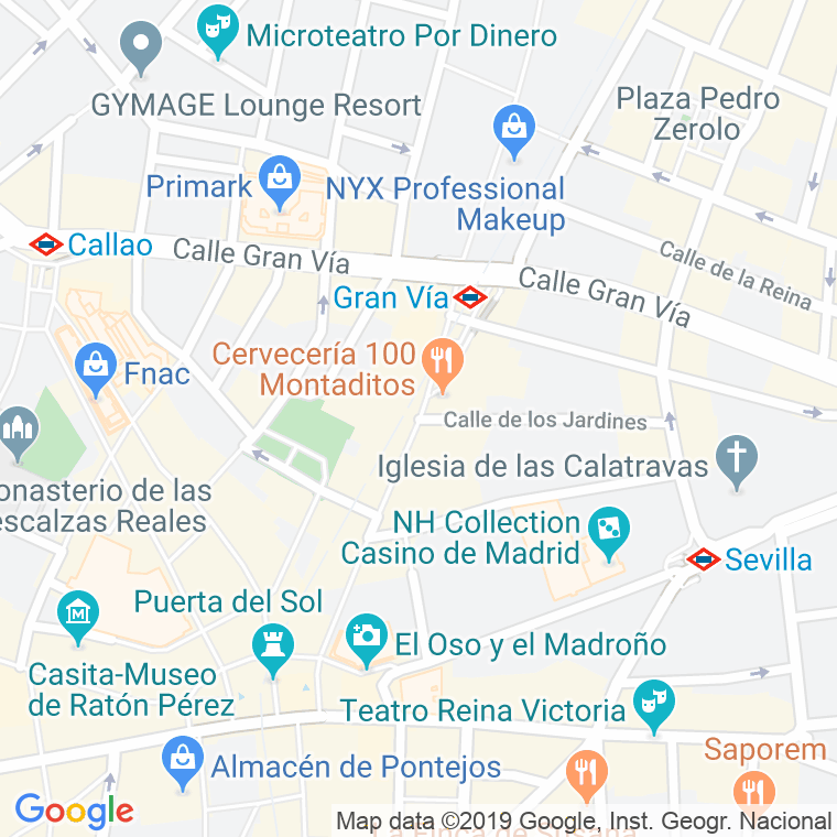 Código Postal calle Montera en Madrid