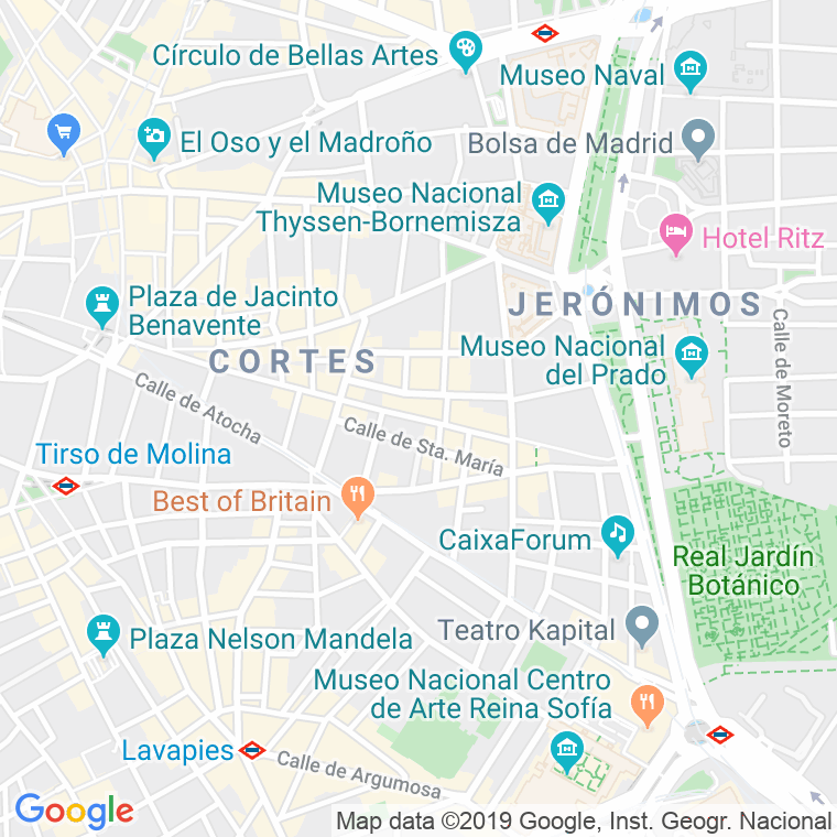 Código Postal calle Huertas   (Impares Del 19 Al Final)  (Pares Del 22 Al Final) en Madrid