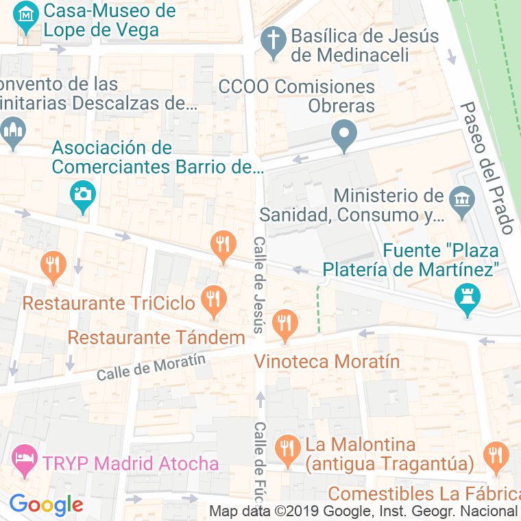 Código Postal calle Jesus, plaza en Madrid