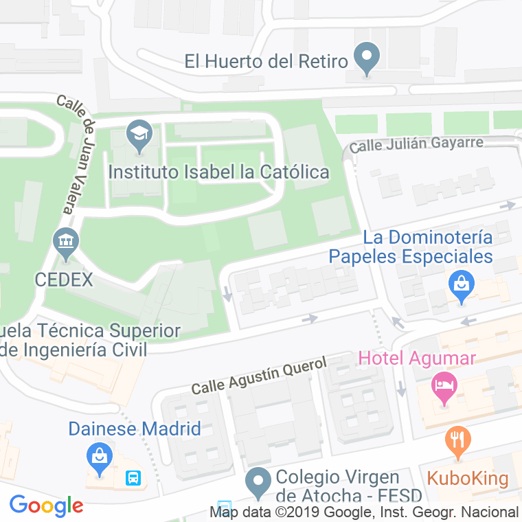Código Postal calle Luis Camoens en Madrid