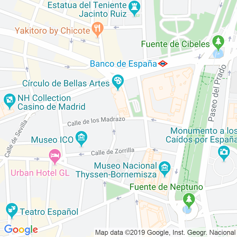 Código Postal calle Madrazo, Los en Madrid