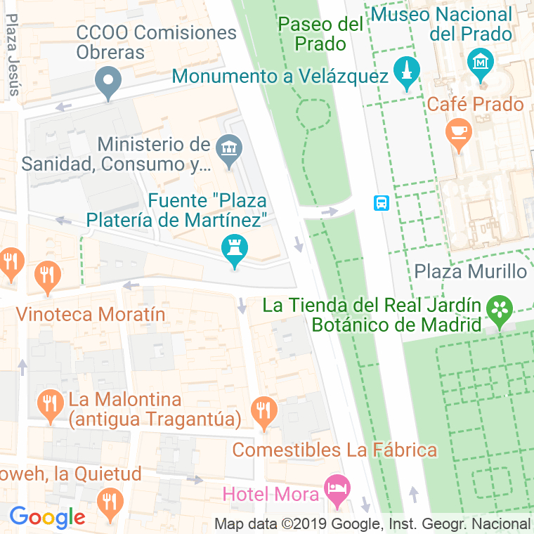Código Postal calle Plateria De Martinez, plaza en Madrid