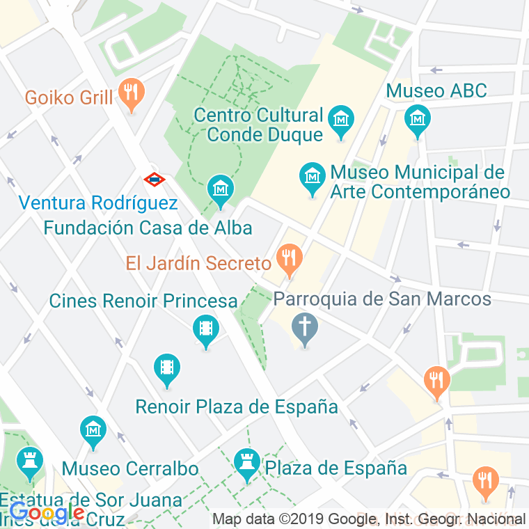 Código Postal calle Manuel (Universidad) en Madrid