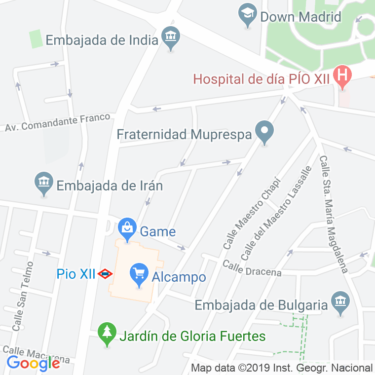 Código Postal calle Fernandez Cancela en Madrid