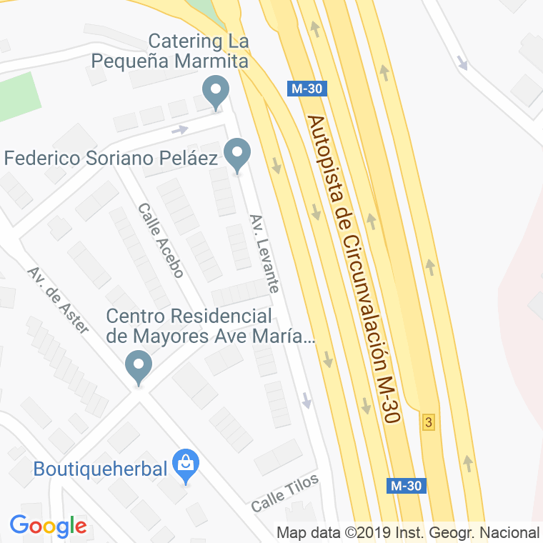 Código Postal calle Levante, avenida (Impares Del 1 Al Final)  (Pares Del 2 Al Final) en Madrid