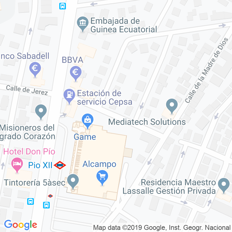 Código Postal calle Madreselva en Madrid