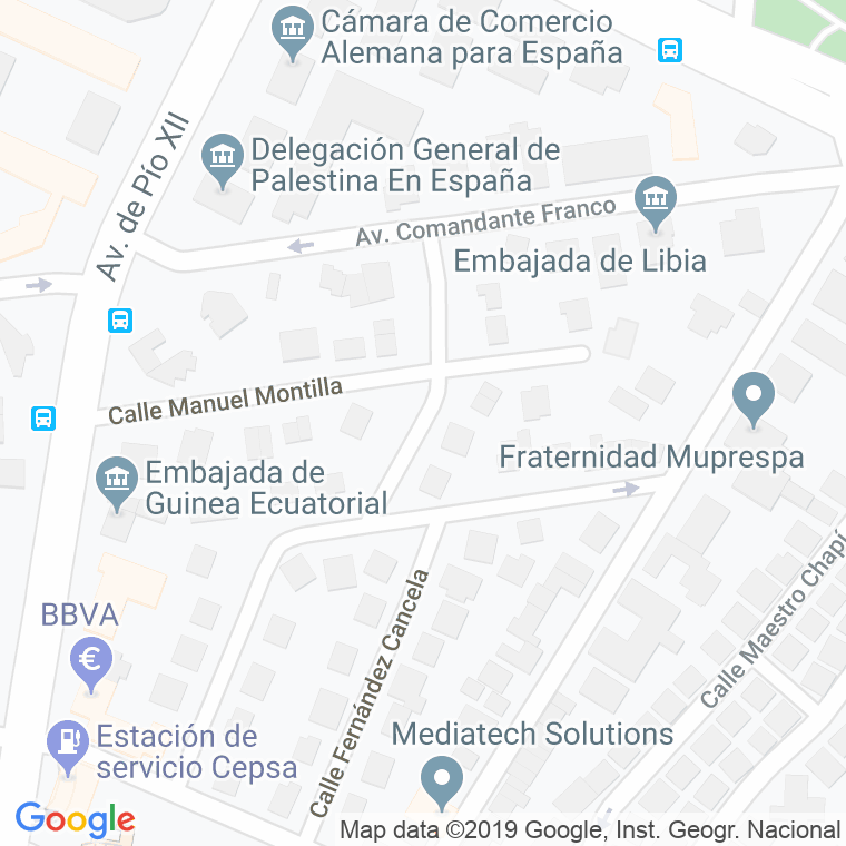 Código Postal calle Pedro Mata, avenida en Madrid