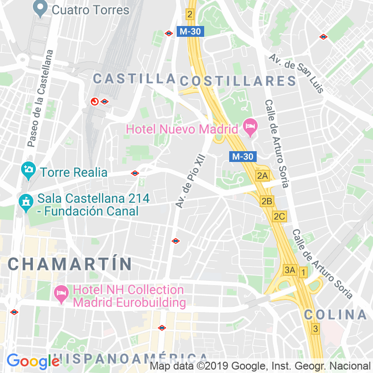 Código Postal calle Pio Xii, avenida (Impares Del 1 Al 81)  (Pares Del 2 Al 66) en Madrid