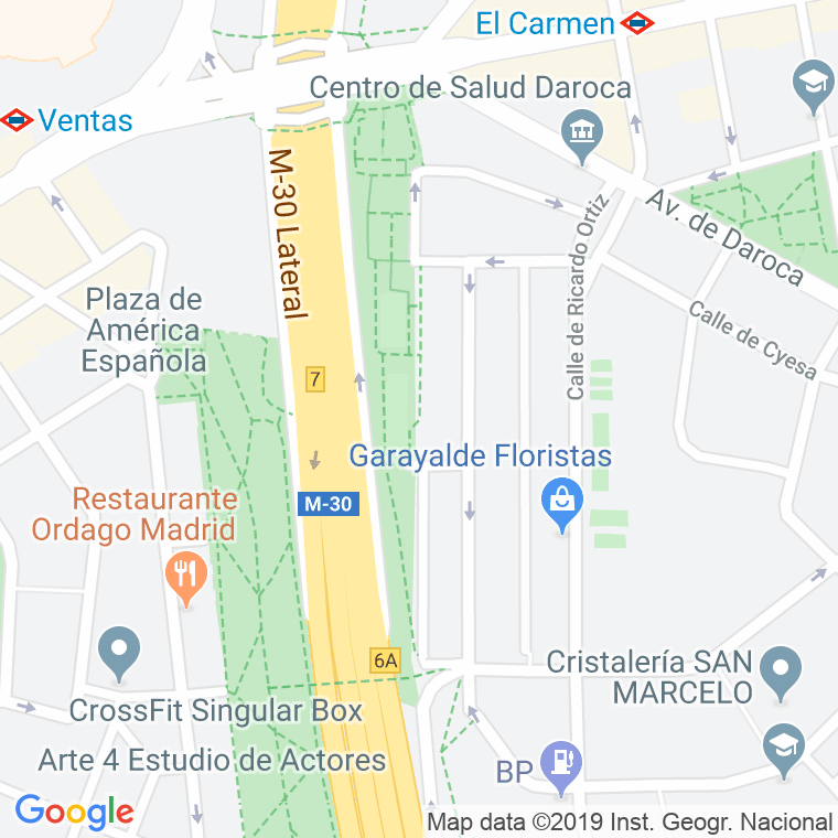 Código Postal calle Antonio Pirala en Madrid