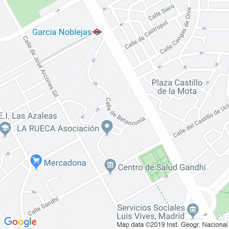 Código Postal calle Betancunia en Madrid