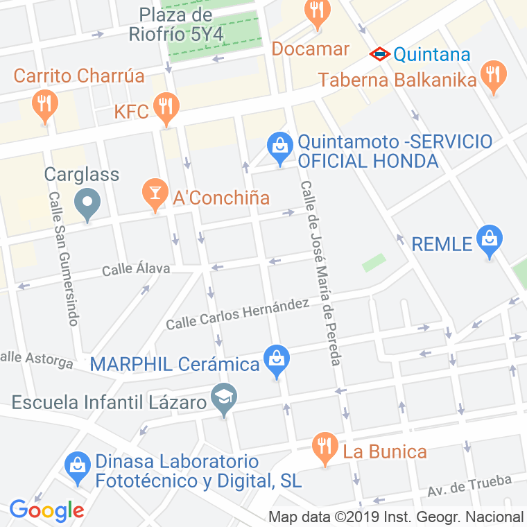 Código Postal calle Hermanos Machado en Madrid
