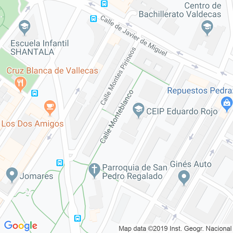 Código Postal calle Monteblanco en Madrid