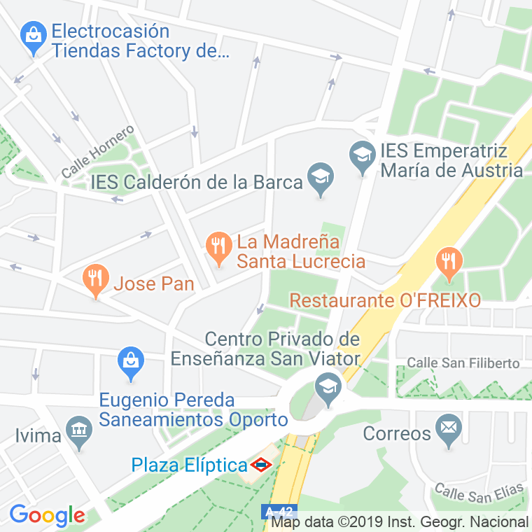 Código Postal calle Evora en Madrid