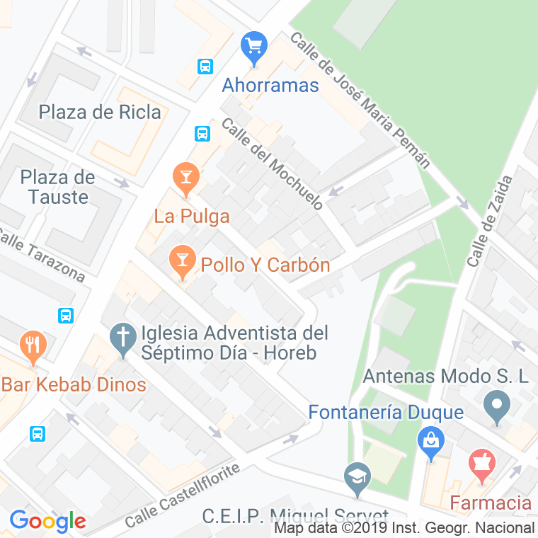 Código Postal calle Fernando Mora en Madrid