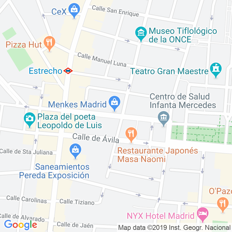 Código Postal calle Juan De Olias en Madrid