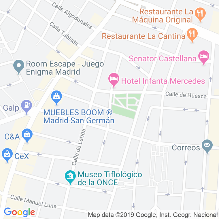 Código Postal calle Lazaga en Madrid
