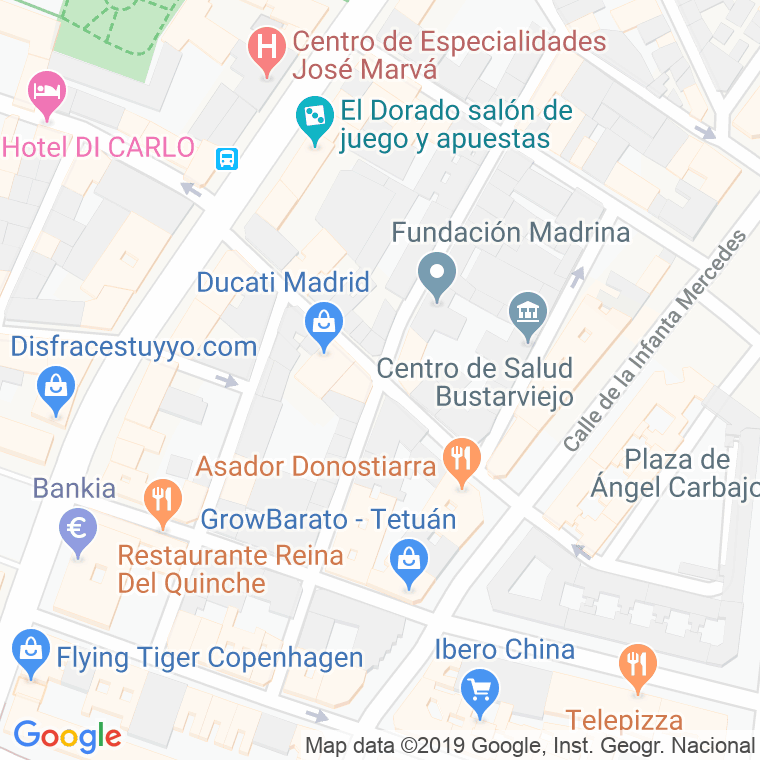 Código Postal calle Limonero en Madrid