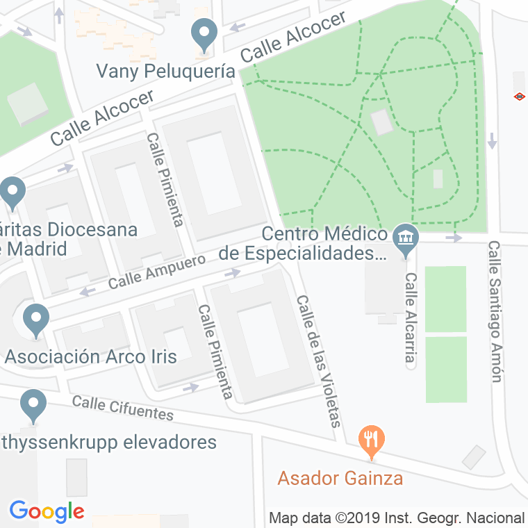 Código Postal calle Ampuero en Madrid