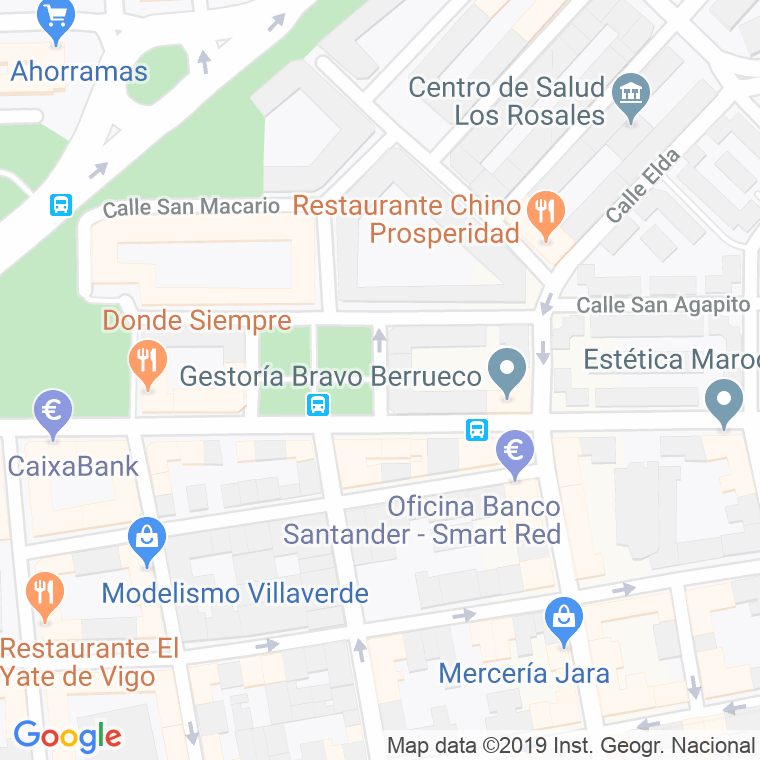 Código Postal calle Cascada, travesia en Madrid