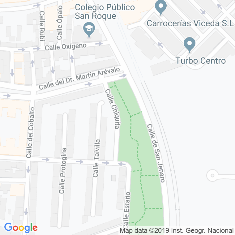 Código Postal calle Chiquita en Madrid