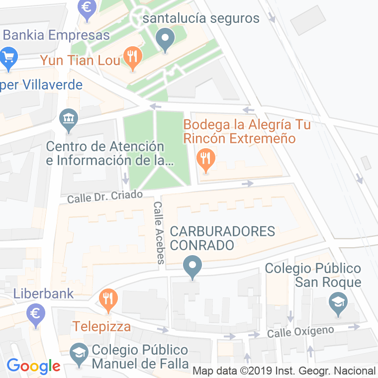 Código Postal calle Doctor Criado en Madrid